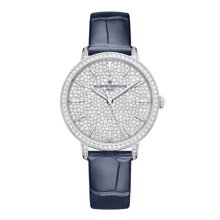 Vacheron Constantin Patrimony Diamond Pave Alligator Leather 37mm - Image 1