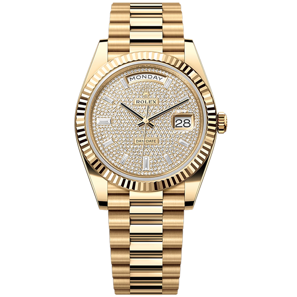 Rolex Day-Date Diamond Pave Yellow Gold 40mm