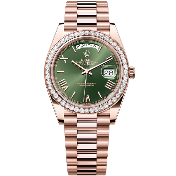 Rolex Day-Date Green Rose Gold 40mm