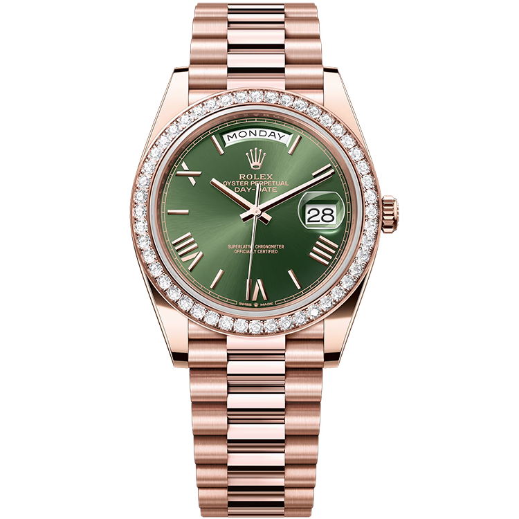 Rolex Day-Date Green Rose Gold 40mm - Image 1