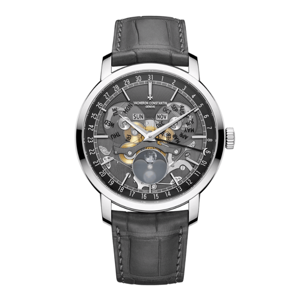 Vacheron Constantin Traditionnelle Complete Calendar Skeleton Alligator Leather 41mm