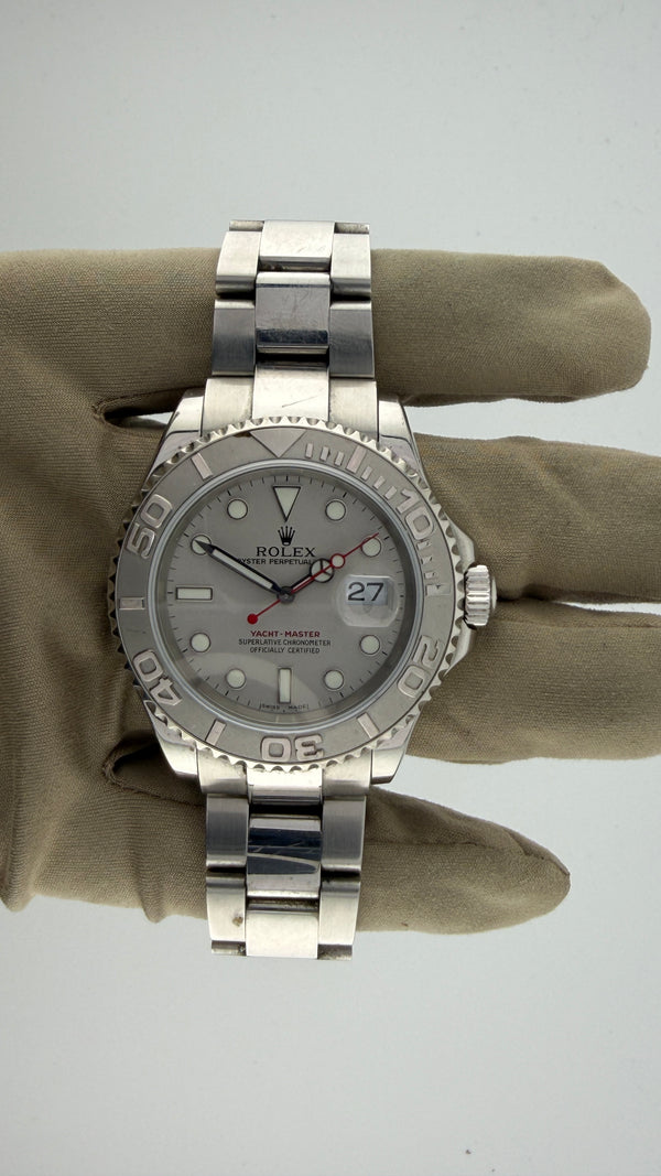 2003 Rolex Yacht-Master Platinum Dial 16622 (Watch, Papers, Wt & Box)
