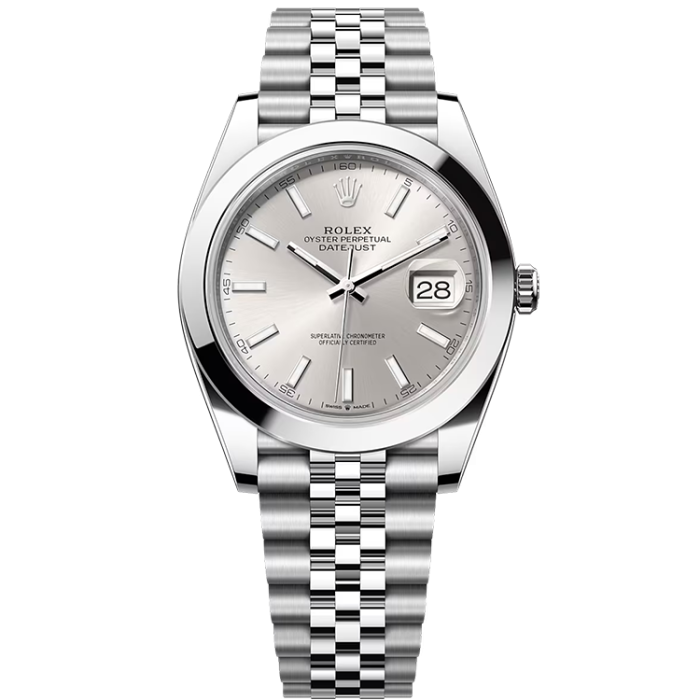 Rolex Datejust Silver Steel 41mm - Image 1