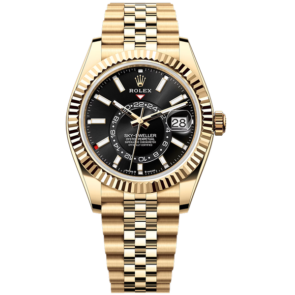 Rolex Sky-Dweller Black Yellow Gold 42mm