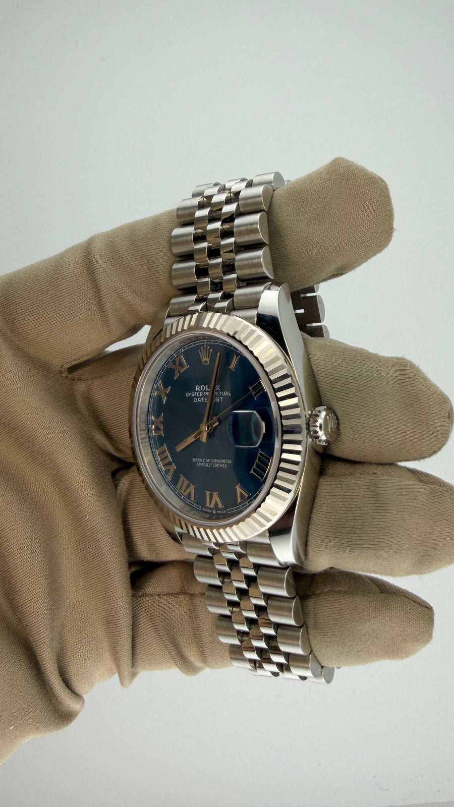 2024 Rolex Date-Just Blue Azzuro 126334 (Watch, Card & Box) - Image 3