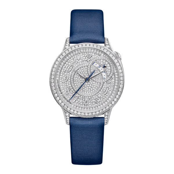 Vacheron Constantin Égérie Moon Phase Diamond Pave Alligator Leather 35mm