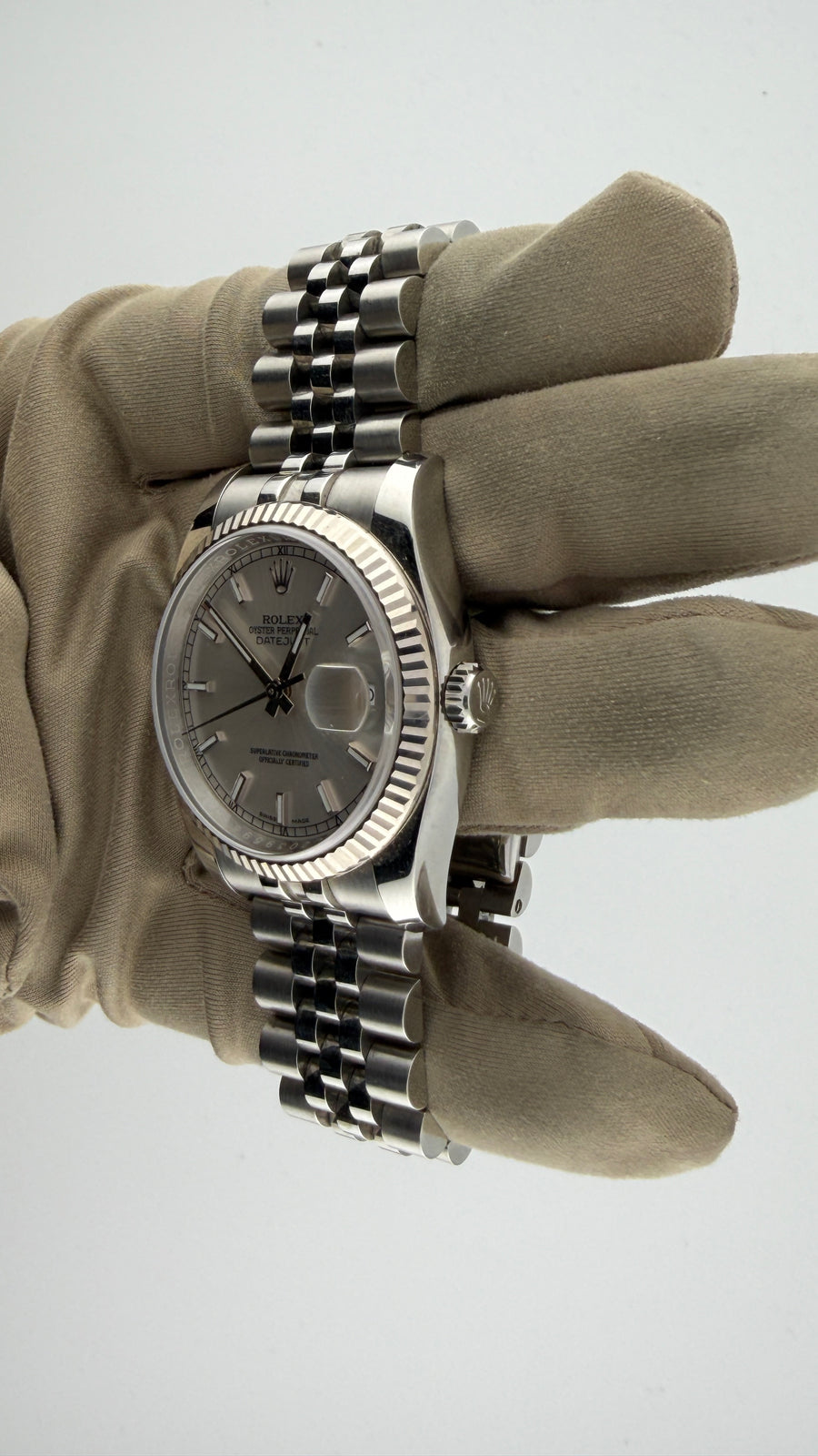 2017 Rolex Date-Just 36 Silver Stick 116234 (Watch,Card,Box and Booklets) - Image 3