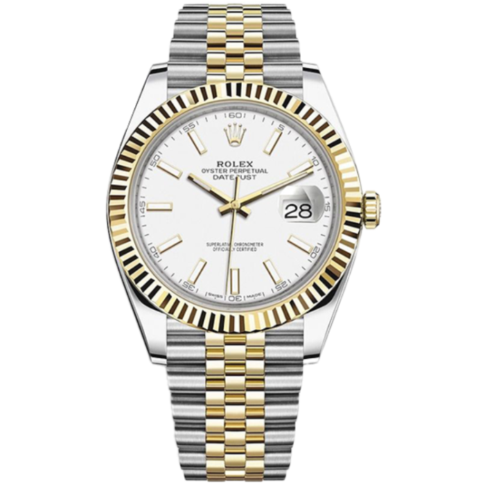 Rolex Datejust White Two-Tone 41mm - Image 1
