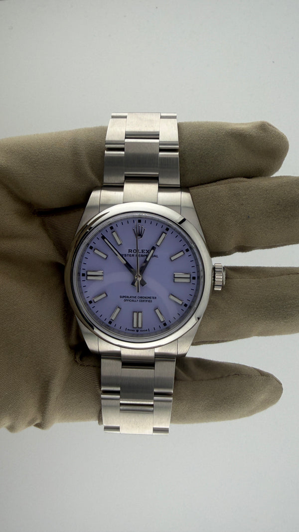 New 2026 Rolex Oyster Perpetual 41 Lavender 134300 (Watch,Card,Box & Booklets)