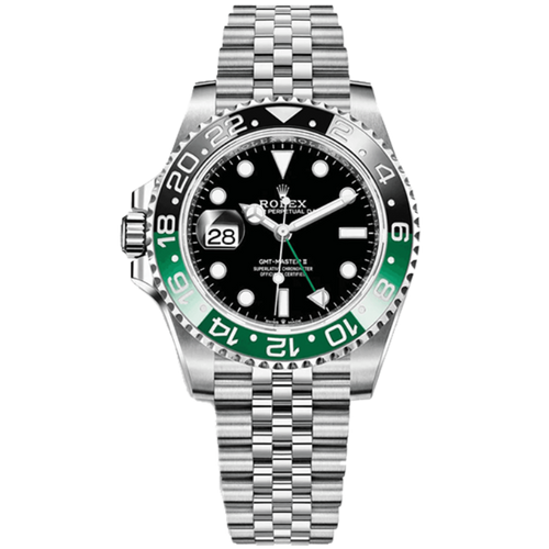 "Sprite" Rolex GMT-Master II Black Steel 40mm