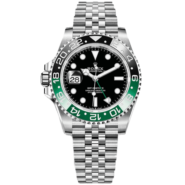 "Sprite" Rolex GMT-Master II Black Steel 40mm