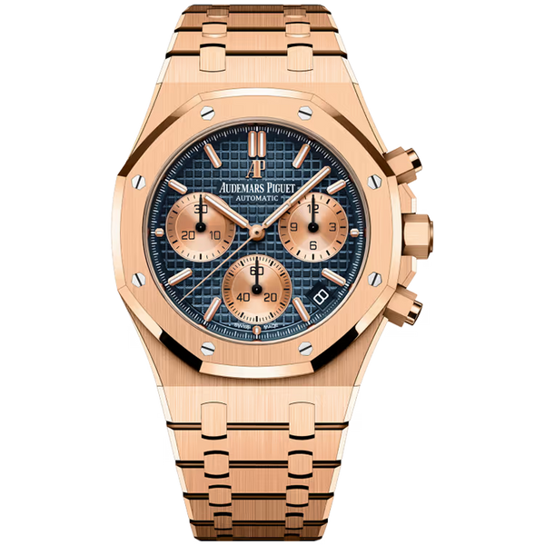 Audemars Piguet Royal Oak Blue Dial Chronograph Rose Gold 41mm