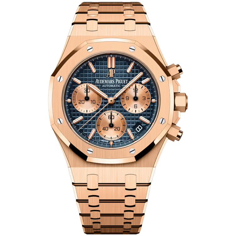 Audemars Piguet Royal Oak Blue Dial Chronograph Rose Gold 41mm - Image 1