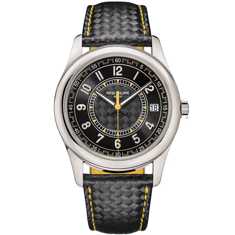 Patek Philippe Calatrava Black Dial Yellow White Gold Leather Strap 40mm - Image 1
