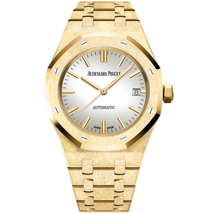 Audemars Piguet Royal Oak Frosted Silver Yellow Gold 37mm - Image 1