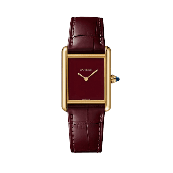Cartier Tank Louis Maroon Leather 25.5mm