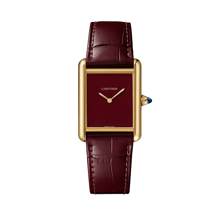 Cartier Tank Louis Maroon Leather 25.5mm - Image 1