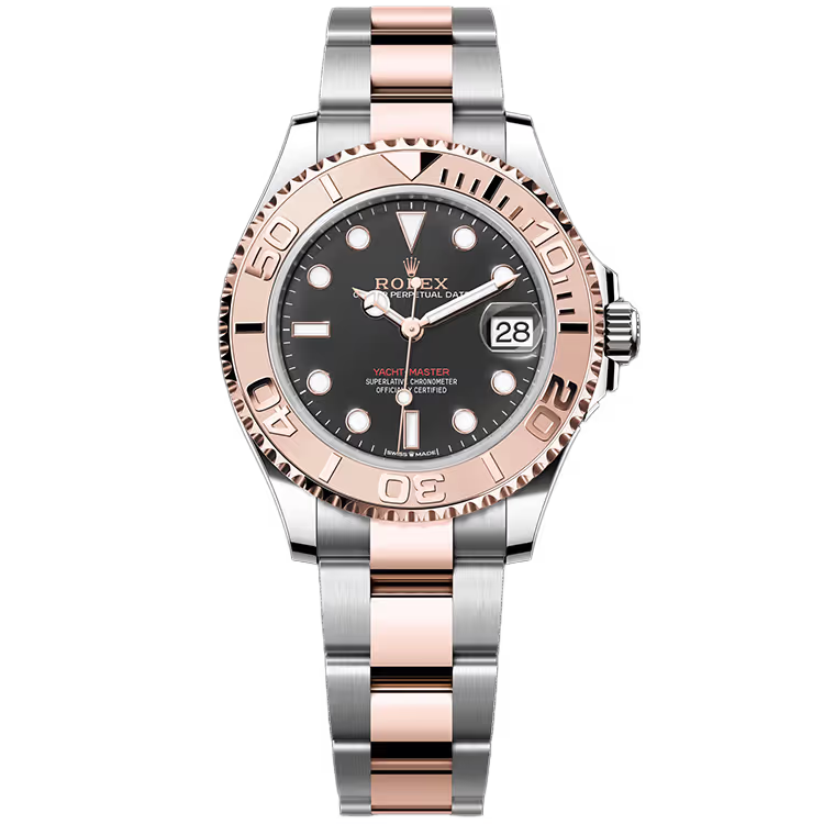 Rolex Yacht-Master 37 Black Dial Steel & Rose Gold Oyster Bracelet 37mm - Image 1