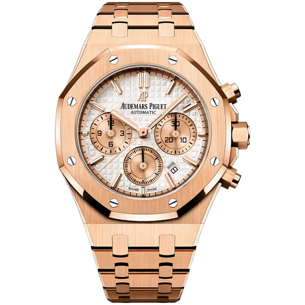 Audemars Piguet Royal Oak White Dial Chronograph Rose Gold 38mm