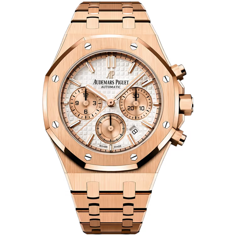 Audemars Piguet Royal Oak White Dial Chronograph Rose Gold 38mm - Image 1