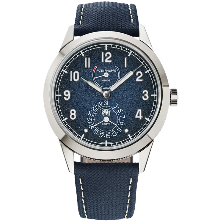 Patek Philippe Complications Blue Dial Annual Calendar White Gold Leather Strap 41mm - Image 1