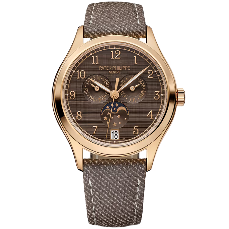 Patek Philippe Complications Chocolate Dial Annual Calendar Rose Gold Leather Strap 38mm - Image 1