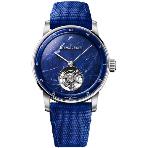 Audemars Piguet 11.59 Blue Dial Flying Tourbillon White Gold Rubber Strap 41mm
