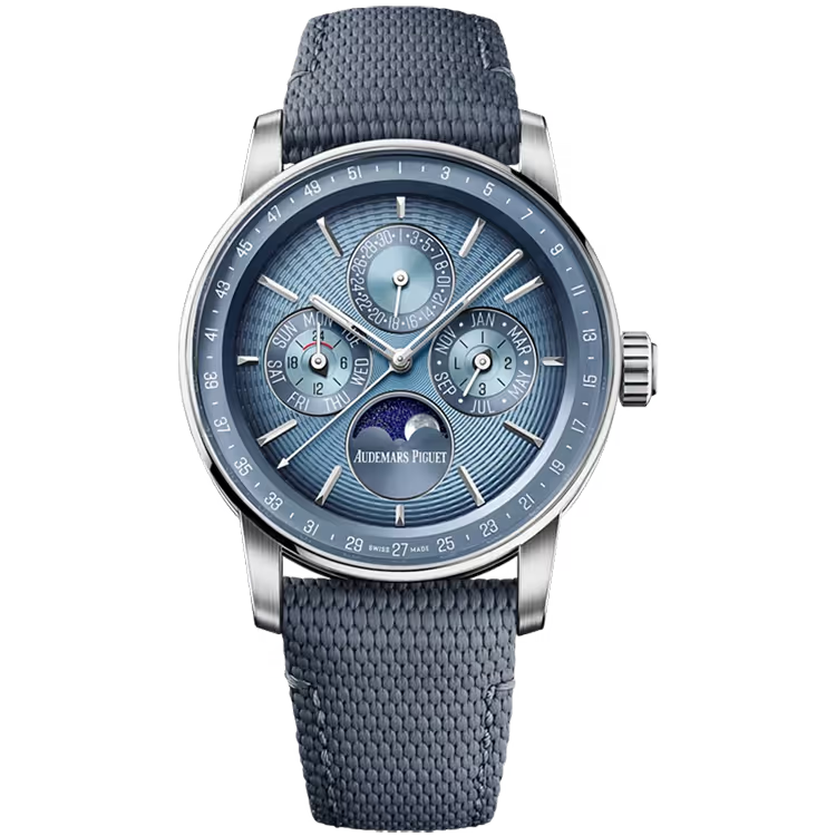 Audemars Piguet Code 11.59 Blue Dial Perpetual Calendar White Gold Rubber Strap 41mm - Image 1