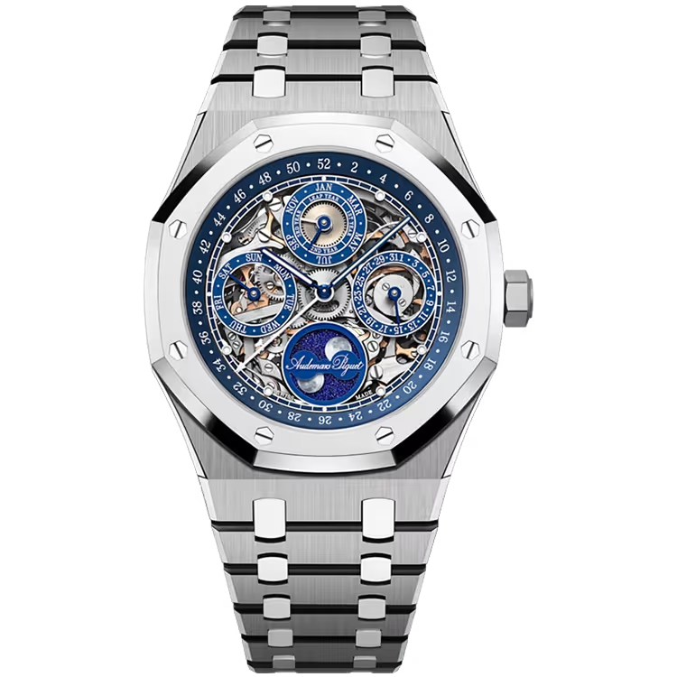 Audemars Piguet Royal Oak Blue Skeleton Dial 150th Anniversary Perpetual Calendar Titanium 41mm - Limited 150 - Image 1