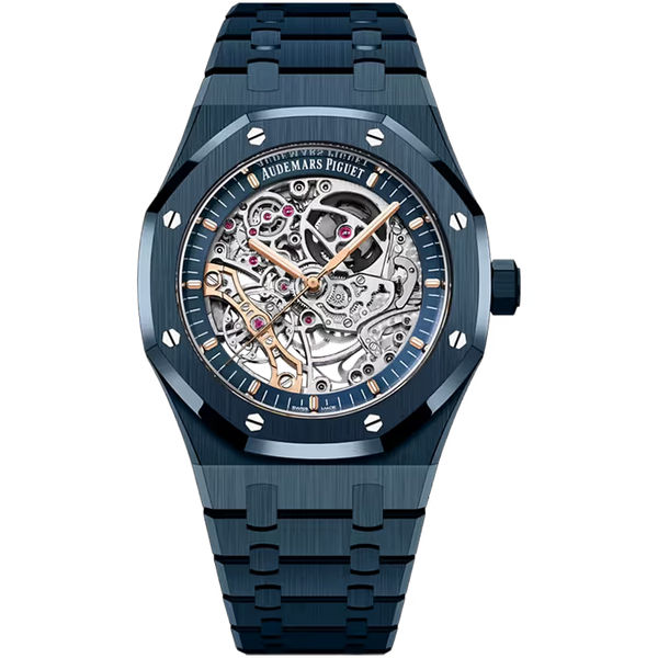 Audemars Piguet Royal Oak Skeleton Dial Double Balance Wheel Bleu Nuit Ceramic 41mm