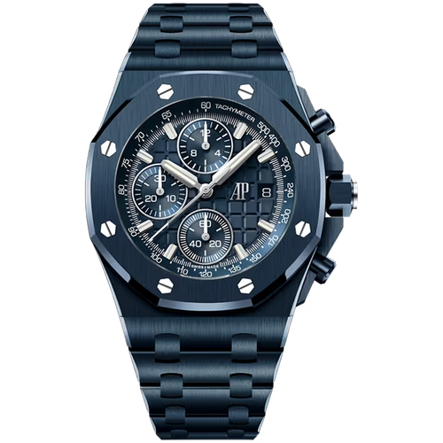 Audemars Piguet Royal Oak Offshore Blue Dial Flying Chronograph Bleu Nuit Ceramic 42mm