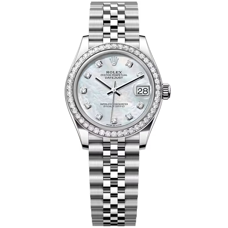 Rolex Datejust 31 Mother of Pearl Diamond Dial Stainless Steel Diamond Bezel Jubilee Bracelet 31mm - Image 1