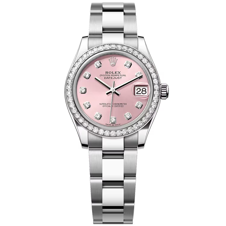 Rolex Datejust 31 Pink Diamond Dial Stainless Steel Diamond Bezel Oyster Bracelet 31mm - Image 1