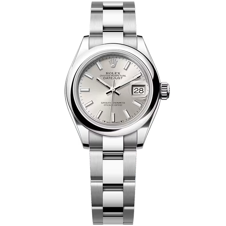 Rolex Datejust 28 Silver Dial Stainless Steel Smooth Bezel Oyster Bracelet 28mm - Image 1