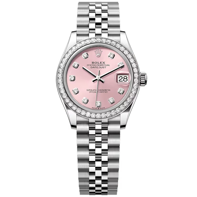Rolex Datejust 31 Pink Diamond Dial Stainless Steel Diamond Bezel Jubilee Bracelet 31mm - Image 1