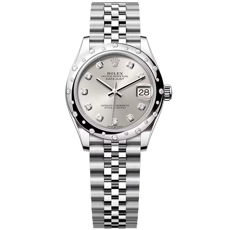 Rolex Datejust 31 Silver Diamond Dial Stainless Steel Star Diamond Bezel Jubilee Bracelet 31mm - Image 1