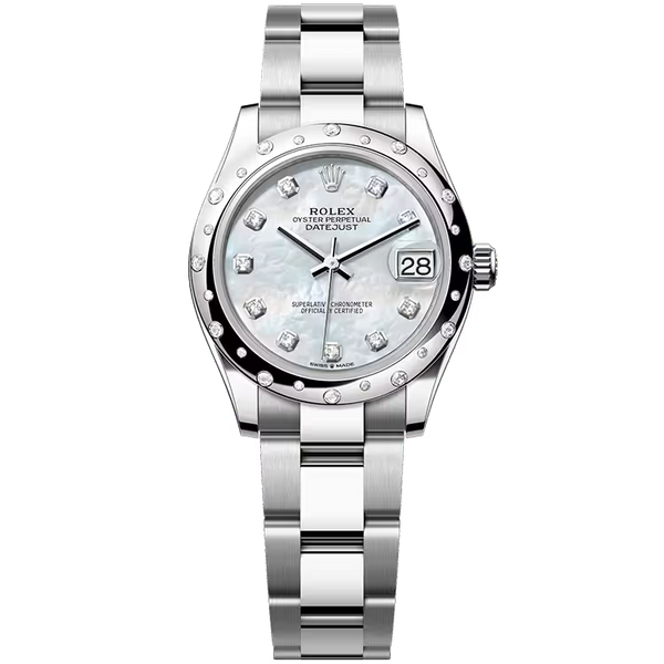 Rolex Datejust 31 Mother of Pearl Diamond Dial Stainless Steel Star Diamond Bezel Oyster Bracelet 31mm