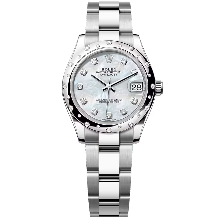 Rolex Datejust 31 Mother of Pearl Diamond Dial Stainless Steel Star Diamond Bezel Oyster Bracelet 31mm - Image 1