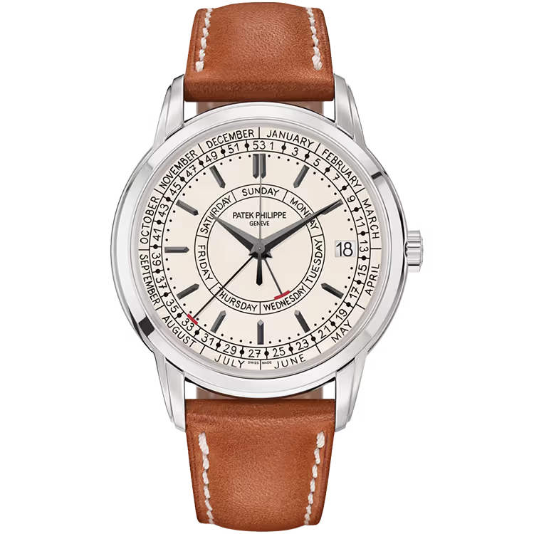 Patek Philippe Complications White Dial Weekly Calendar Stainless Steel Leather Strap 40mm - Image 1