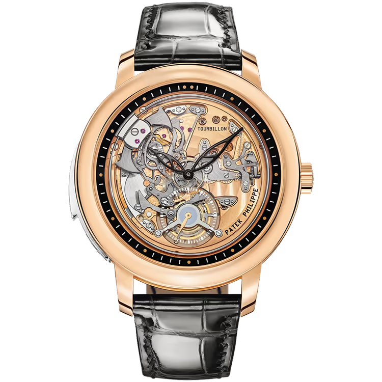 Patek Philippe Grand Complications Skeleton Dial Minute Repeater Tourbillon Rose Gold Leather Strap 42mm - Image 1