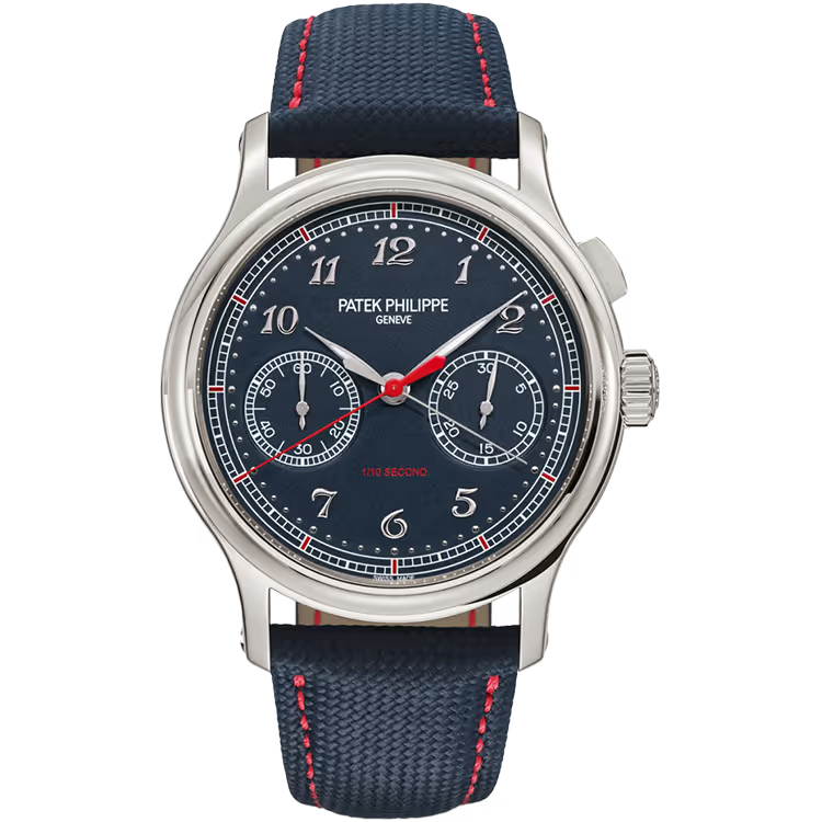 Patek Philippe Grand Complications Blue Dial Chronograph Platinum Leather Strap 41mm - Image 1
