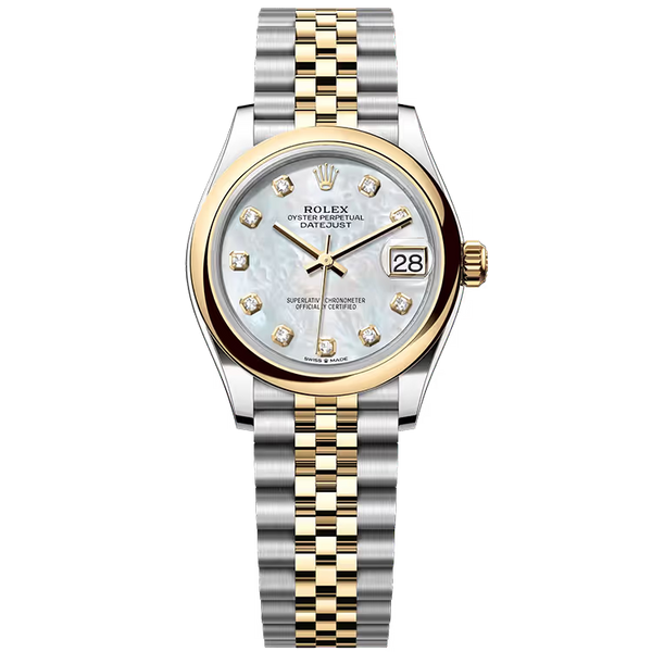 Rolex Datejust 31 Mother of Pearl Steel & Yellow Gold Smooth Bezel Jubilee Bracelet 31mm