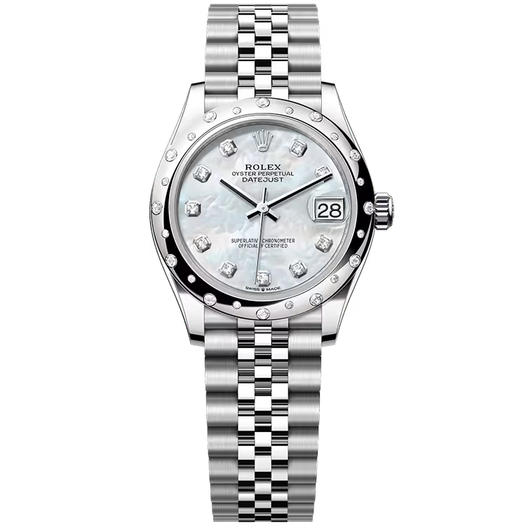 Rolex Datejust 31 Mother of Pearl Diamond Dial Stainless Steel Star Diamond Bezel Jubilee Bracelet 31mm - Image 1