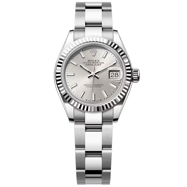 Rolex Datejust 28 Silver Dial Stainless Steel Fluted Bezel Oyster Bracelet 28mm