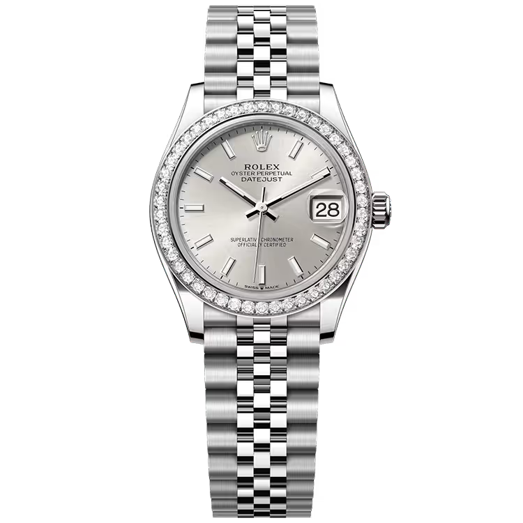 Rolex Datejust 31 Silver Dial Stainless Steel Diamond Bezel Jubilee Bracelet 31mm - Image 1