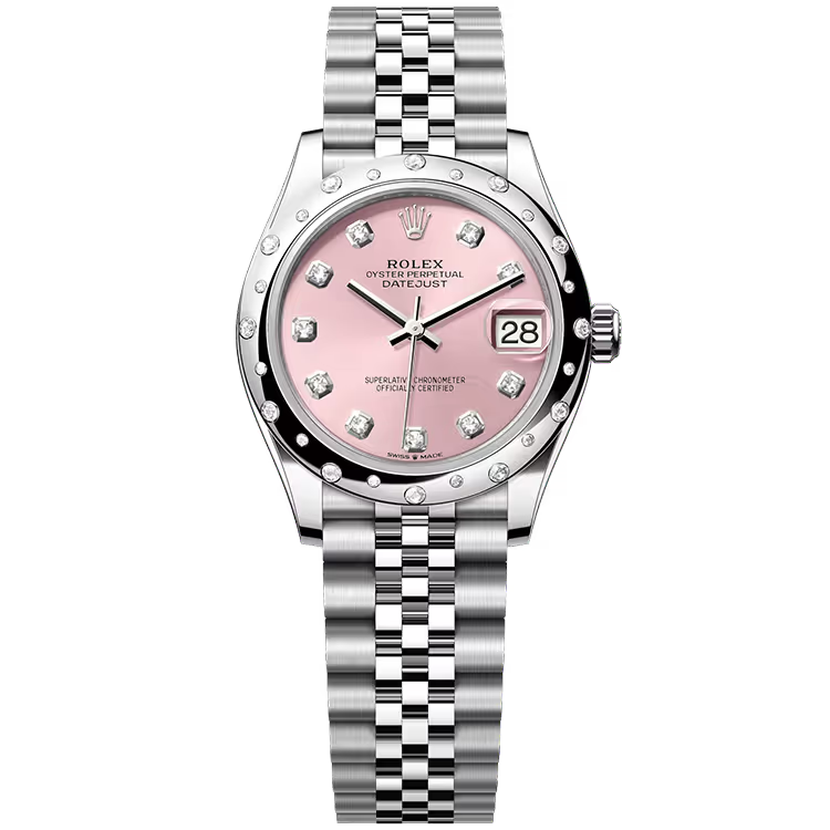Rolex Datejust 31 Pink Diamond Dial Stainless Steel Star Diamond Bezel Jubilee Bracelet 31mm - Image 1