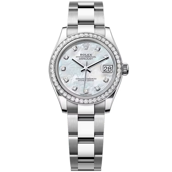 Rolex Datejust 31 Mother of Pearl Diamond Dial Stainless Steel Diamond Bezel Oyster Bracelet 31mm