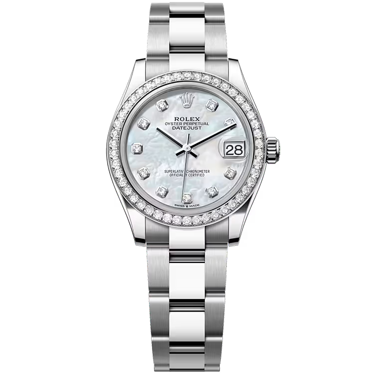 Rolex Datejust 31 Mother of Pearl Diamond Dial Stainless Steel Diamond Bezel Oyster Bracelet 31mm - Image 1
