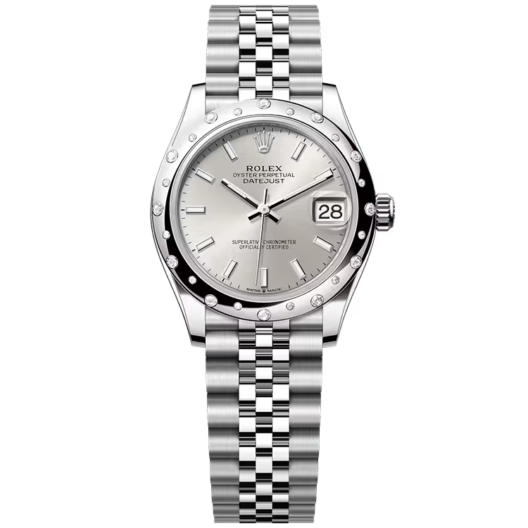 Rolex Datejust 31 Silver Dial Stainless Steel Star Diamond Bezel Jubilee Bracelet 31mm - Image 1