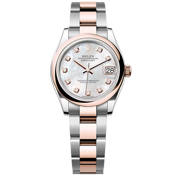 Rolex Datejust 31 Mother of Pearl Diamond Dial Steel & Rose Gold Smooth Bezel Oyster Bracelet 31mm - Image 1